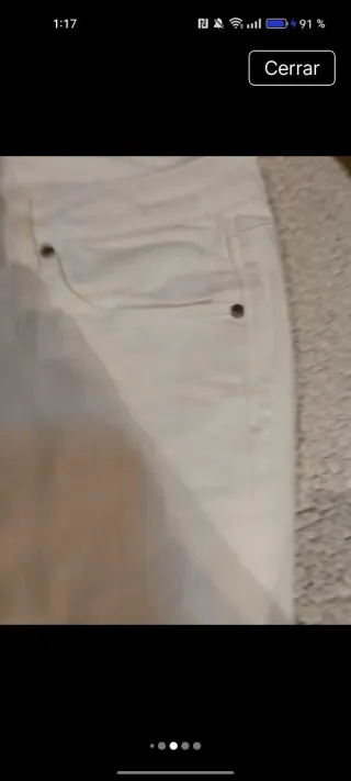 Vaqueros bermudas Zara Blancos