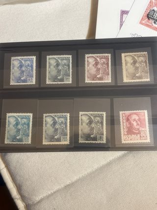 España Franco  8 sellos Nuevos con goma