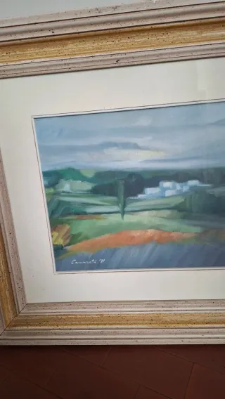 Quadro B. Camurati paesaggio 1971 tela