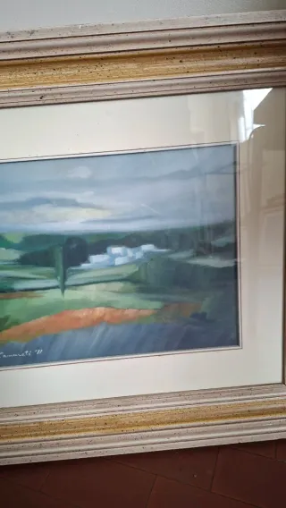 Quadro B. Camurati paesaggio 1971 tela