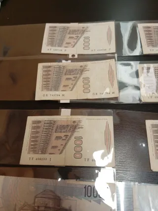 Lote 10 Billetes Italia 1000 y 10000 Liras