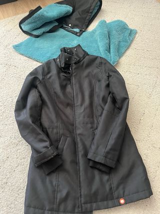 Abrigo Maternidad Wombat&co Negro / turquesa