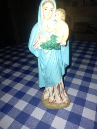 Figuras belén, San José y virgen con niño Olot Ant