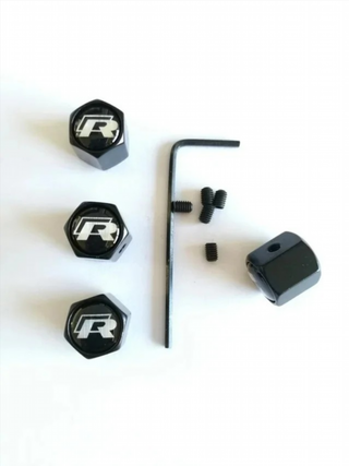 TAPONES ANTIRROBO WOLKSWAGEN R-LINE NEGROS