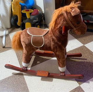 Caballo Mecedora Marrón con musica
