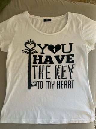 T-shirt donna Tezenis L bianca e rosa