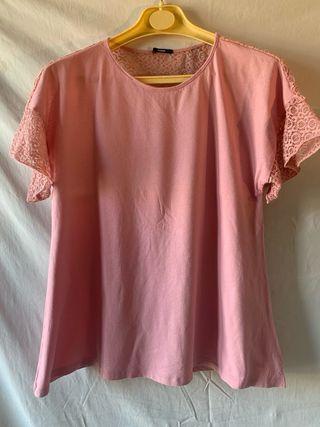 T-shirt donna Tezenis L bianca e rosa