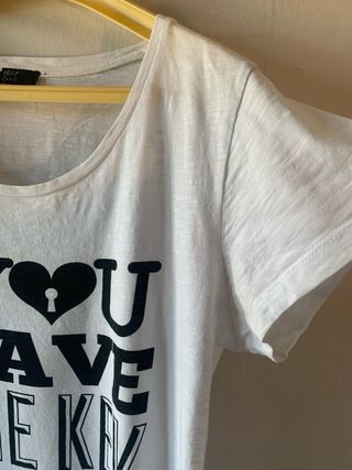 T-shirt donna Tezenis L bianca e rosa