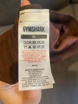 Sujetador deportivo Gymshark XL marrón