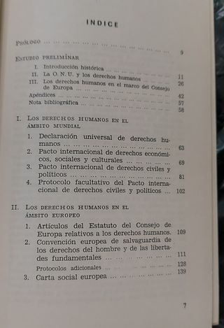 Los derechos humanos.  Edición 1971
