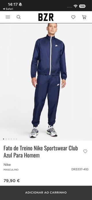 Fato de Treino Nike Azul Original