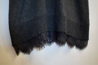 Vestido punto gris Cortefiel