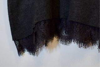 Vestido punto gris Cortefiel