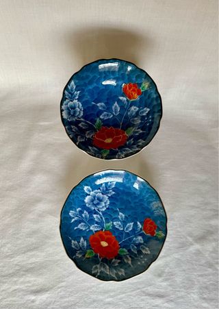 Vajilla Japonesa Cerámica Flores Rojas
