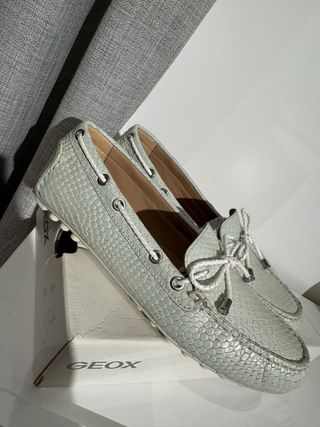 Mocassini Geox Pelle Cera Donna Tg 38