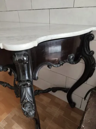 Consola Siglo XIX Madera y Mármol
