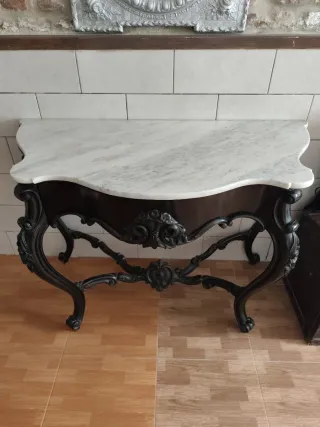 Consola Siglo XIX Madera y Mármol