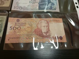 Lote 6 Billetes Portugal Escudos