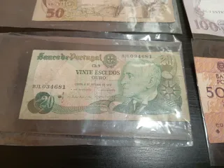 Lote 6 Billetes Portugal Escudos