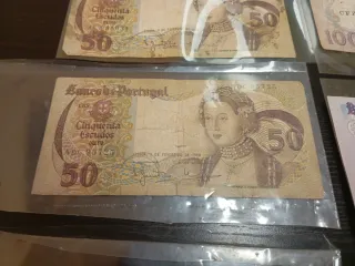 Lote 6 Billetes Portugal Escudos