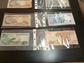 Lote 6 Billetes Portugal Escudos