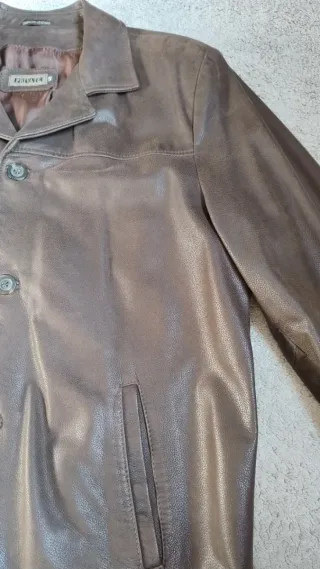 Giacca in pelle uomo marrone vintage