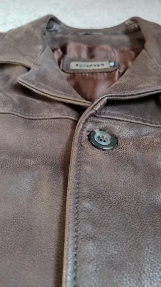 Giacca in pelle uomo marrone vintage