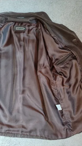 Giacca in pelle uomo marrone vintage