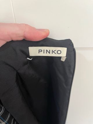 Abito Pinko quadri con volant