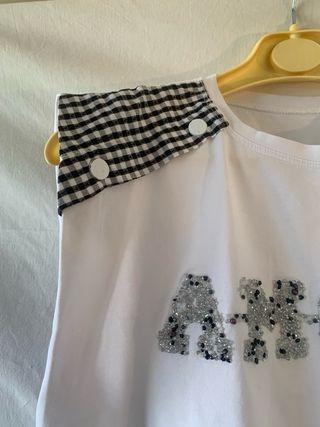 2 T- shirt OVS e Oushili tg M bianca e beige