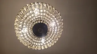 Lámpara de cristal de roca auténtico