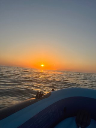 Barca hinchable azul para 3 personas