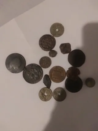 Lote monedas antiguas romanas,iberas,etc..