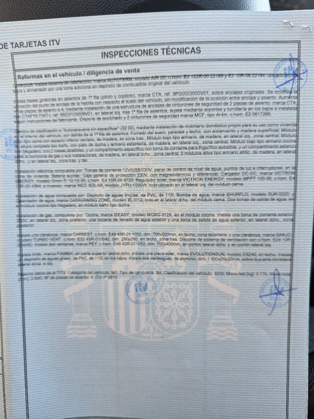 Furgoneta camper recién Homologada