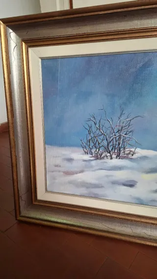 Quadro D. Ghetti Rovo nella Neve Tela