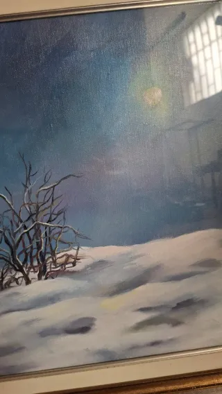Quadro D. Ghetti Rovo nella Neve Tela