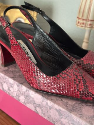 Zapatos de tacón piel serpiente