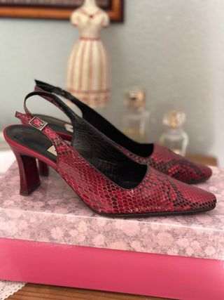 Zapatos de tacón piel serpiente
