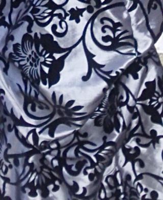 Vestido largo fiesta plata y negro