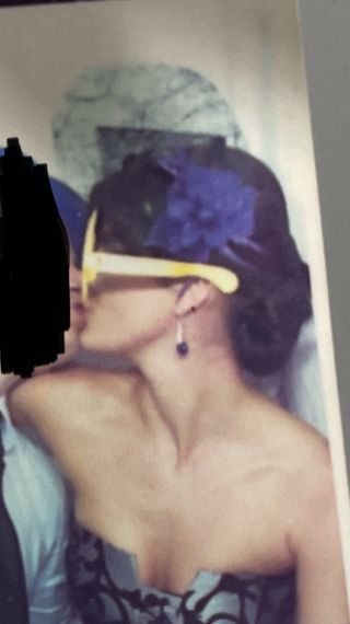 Vestido largo fiesta plata y negro