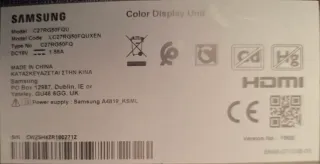 Pantalla Curva Samsung 27 pulgadas