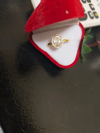 Anillo Plata Ley 925 Baño Oro Talla 14k