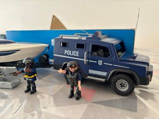 Playmobil 5187 Barco Policía con Vehículo