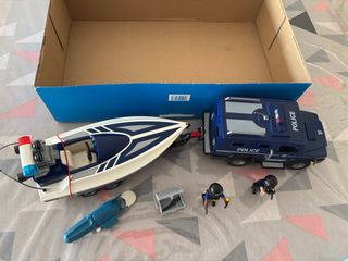 Playmobil 5187 Barco Policía con Vehículo