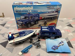 Playmobil 5187 Barco Policía con Vehículo