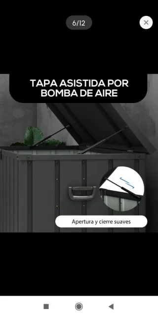 Baúl Almacenaje Exterior Impermeable Negro