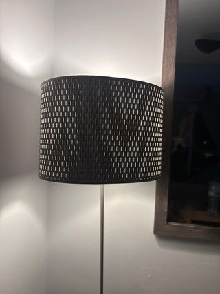 Lámpara de pie salón tela y metal