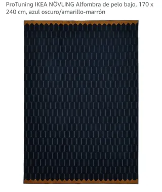 Alfombra Ikea Novling 170x240 cm Azul Marino