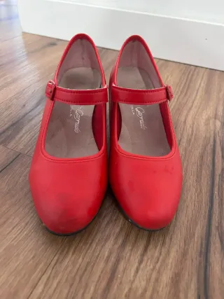 Zapatos Flamenco Niña Rojos 32
