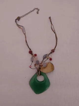 Collar Cuentas Negro y Blanco